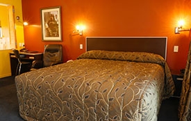 super king-size bed in delux studios