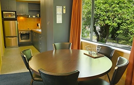 kitchen and dining area of 2-bedroom apartment